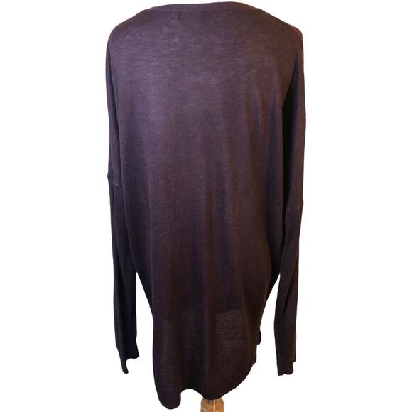 Cotton On Women's Sz Large BURGUNDY Top Shirt Lightweight‎ Knit Sweater - Picture 4 of 9